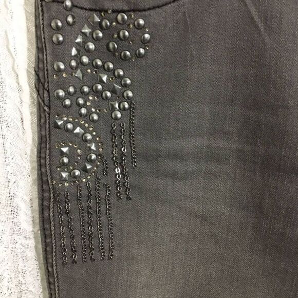 Cache Studded Skinny Jeans Size 4 - Picture 6 of 8